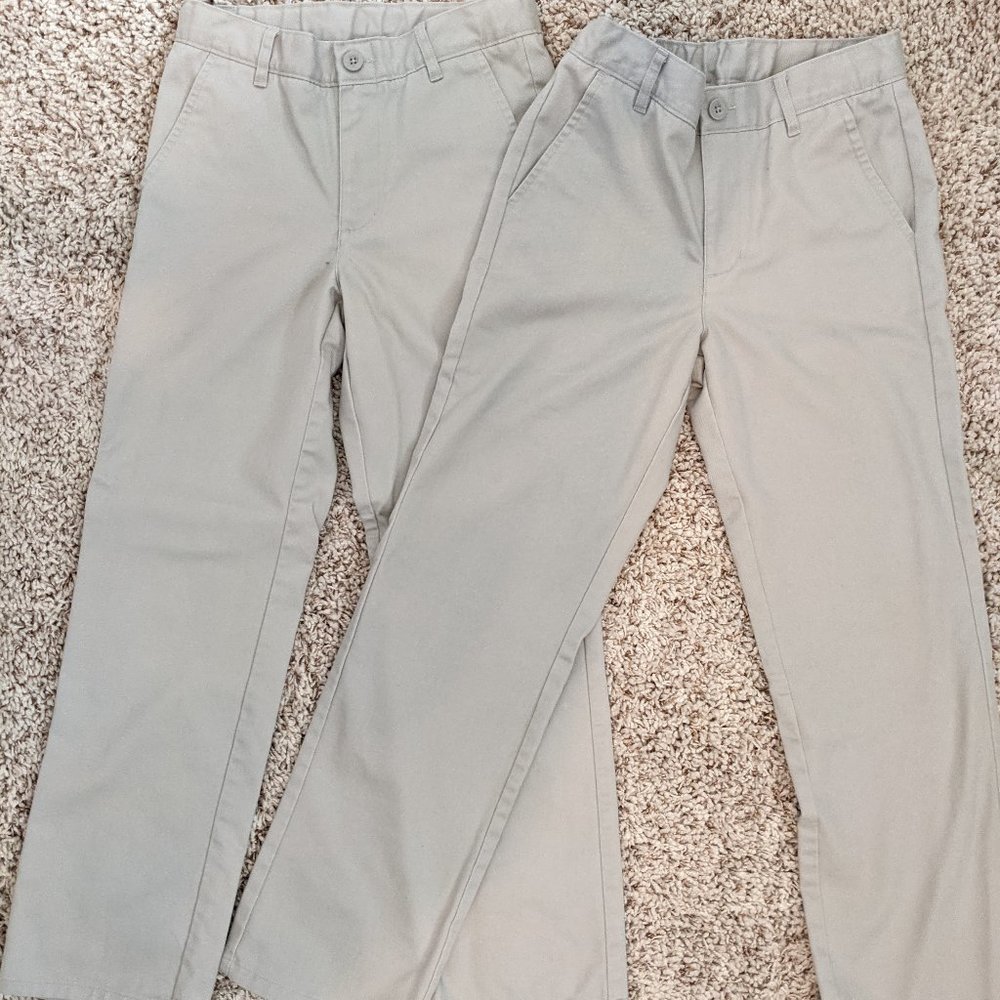 Nautica boys khaki uniform pants size 12